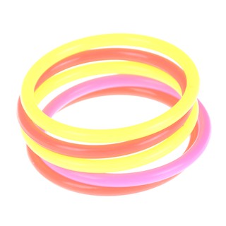 YZVN 5pcs 8cm Outdoor Colorful Plastic Hoopla Rings Throwing Circles for Childre