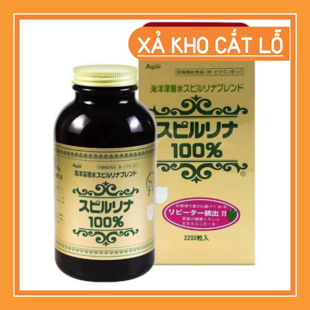 XẢ LỖ XẢ LỖ Tảo Xoắn Spirulina Nhật Bản Hộp 2200 Viên tem đỏ - [ Chính Hãng + date mới ] XẢ LỖ XẢ LỖ