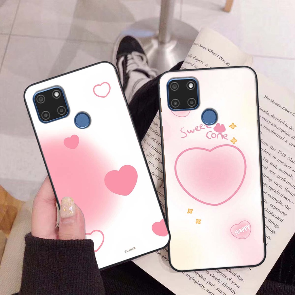 Ốp Realme C12 / C15 in hình trái tim, caro kẹo ngọt đầy cá tính siêu đẹp siêu chất