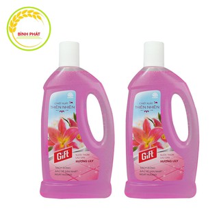 Combo 2 Chai Nước Lau Sàn Gift Hương Lily 1 lít- Binhphat.sn