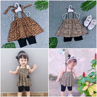 Set yếm beo cho bé gái
