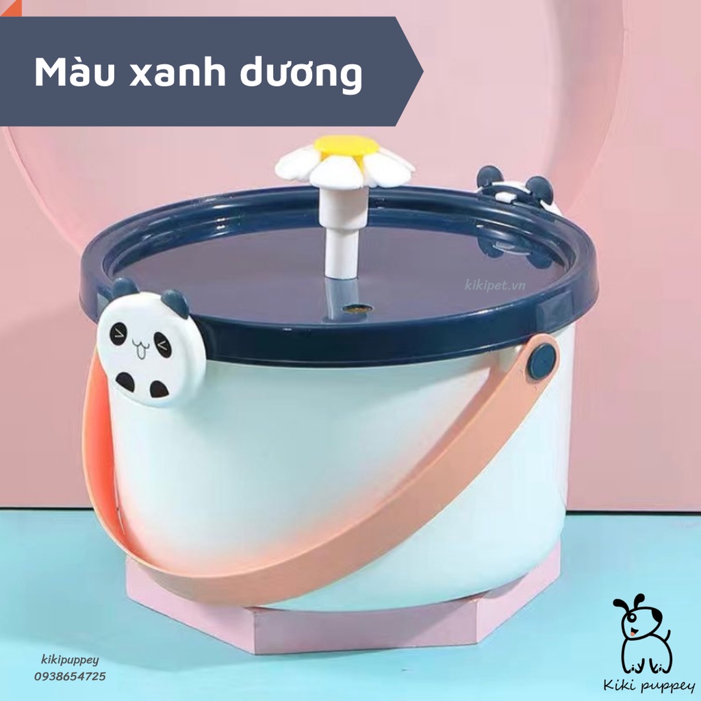 Máy uống nước tự động cho mèo, máy lọc nước cho chó mèo có đài phun nước