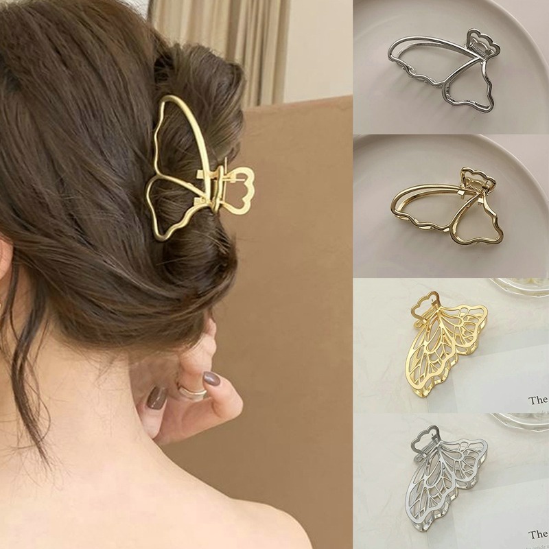 Kẹp Tóc Hình Bướm Bằng Kim Loại Thiết Kế Tinh Tế Thời Trang Cho Nữ