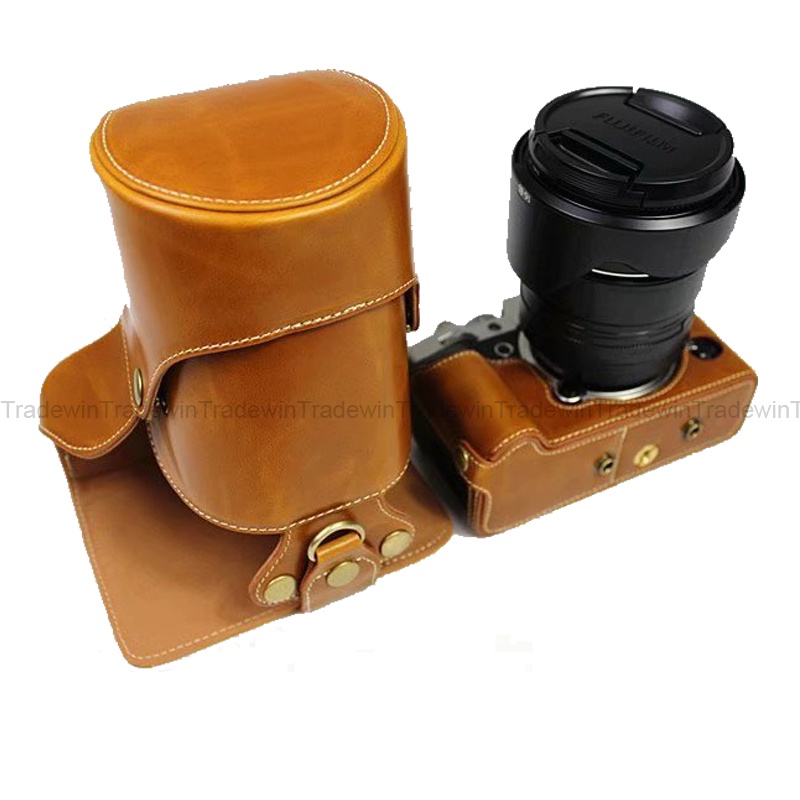 Sang Trọng Túi Da Đựng Ống Kính Máy Ảnh Fujifilm X-T4 Xt4 Với 18-135mm / Xf10-20Mm Lens / Xf16-80Mm / 16-55mm
