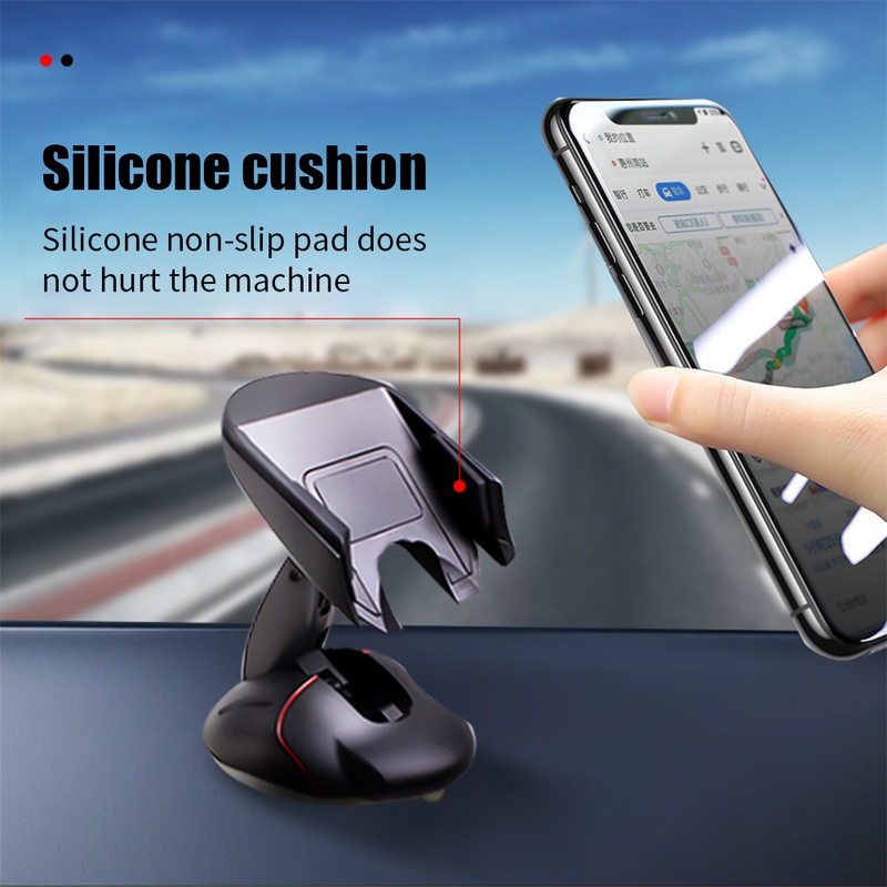 Giá Đỡ Điện Thoại Di Động Xoay 360 Độ Có Cốc Hút Sáng Tạo Đa Năng Cho Xe Hơi
