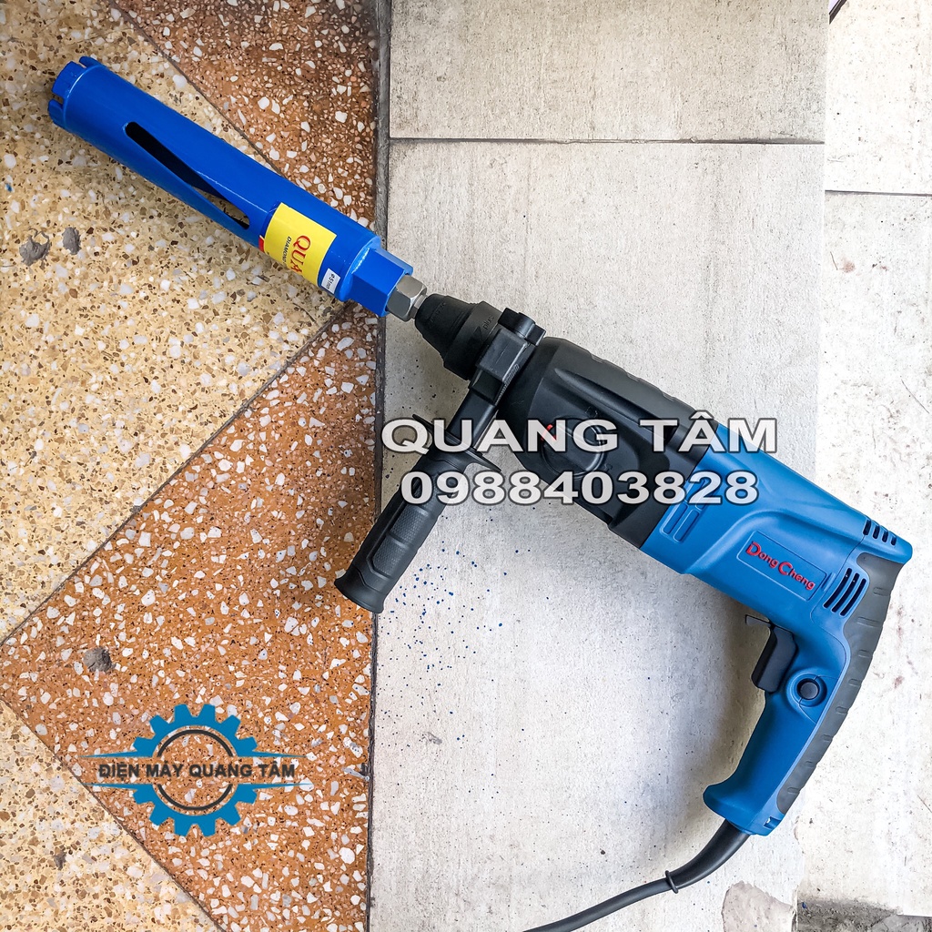 Mũi Khoan Rút Lõi Khô Định Tâm Phi 51 - 56 - 63 x 250mm và 370mm chống kẹt cho thợ điều hòa QUATA