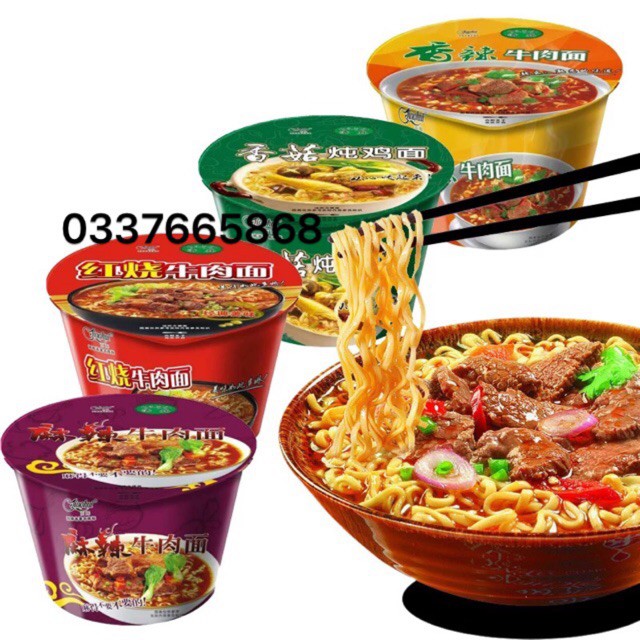 4 CỐC MỲ TÔM SƯ PHỤ KHANG MIX ĐỦ VỊ (119gr)