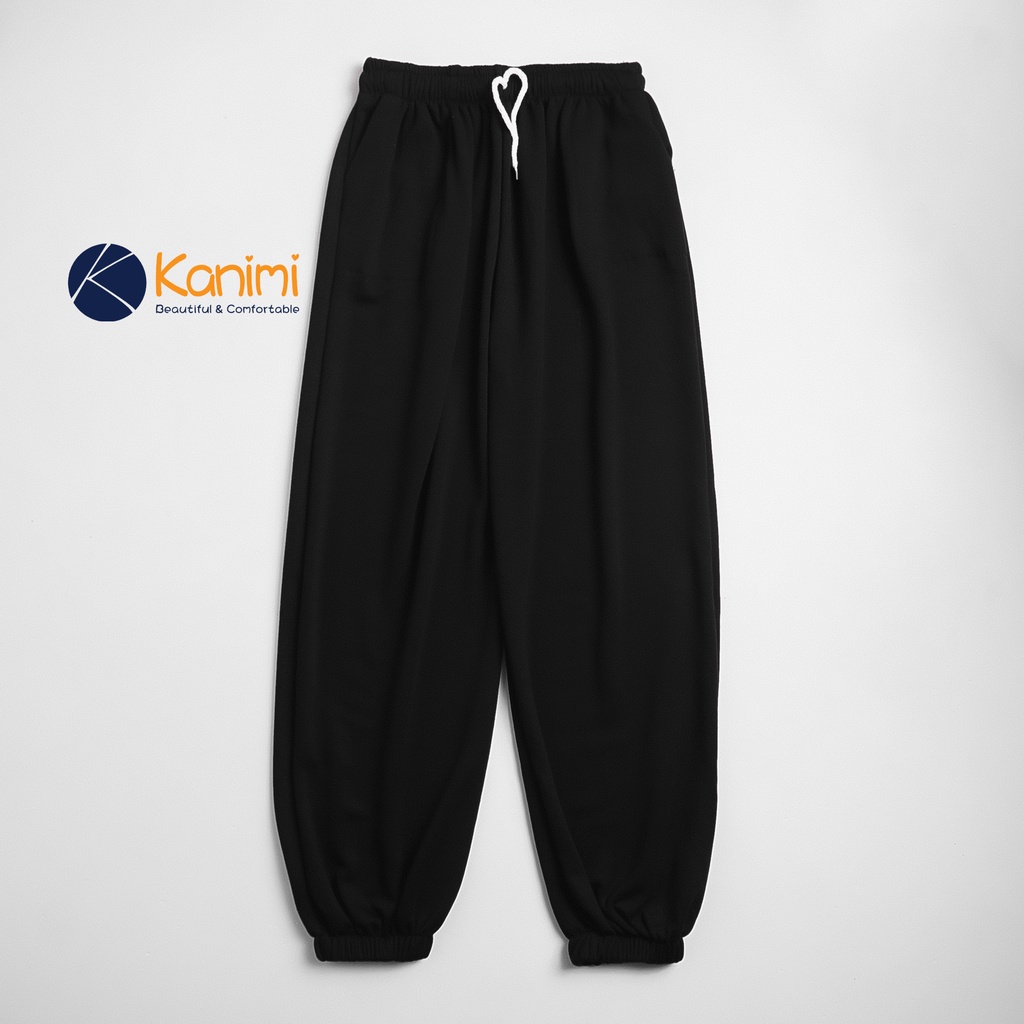 Quần nỉ jogger nữ trơn- ống bom  trơn - thêu unisex 2 màu siêu hot Zinstore94 | BigBuy360 - bigbuy360.vn