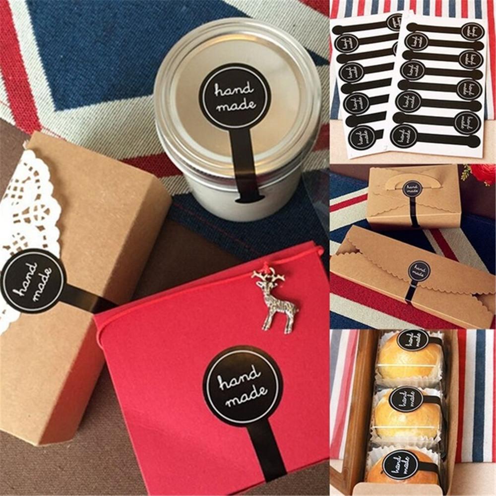 GOGOUP Set 20 Tờ Giấy Dán Niêm Phong Màu Đen Làm Bằng Tay