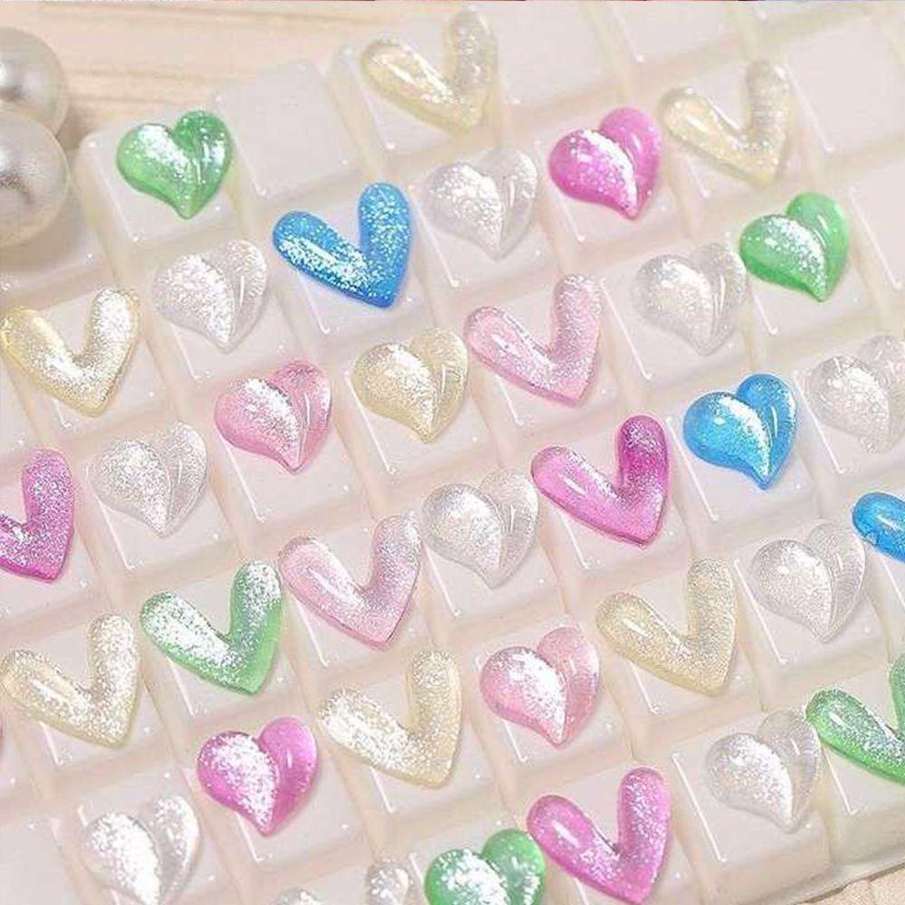 Móng Tay Giả Hình Trái Tim 3D DYRUIDOJ|Bộ 30 Phụ Kiện Trang Trí Móng Tay Xinh Xắn|Phụ Kiện Trang Sức Trang Trí Móng Tay Xinh Xắn