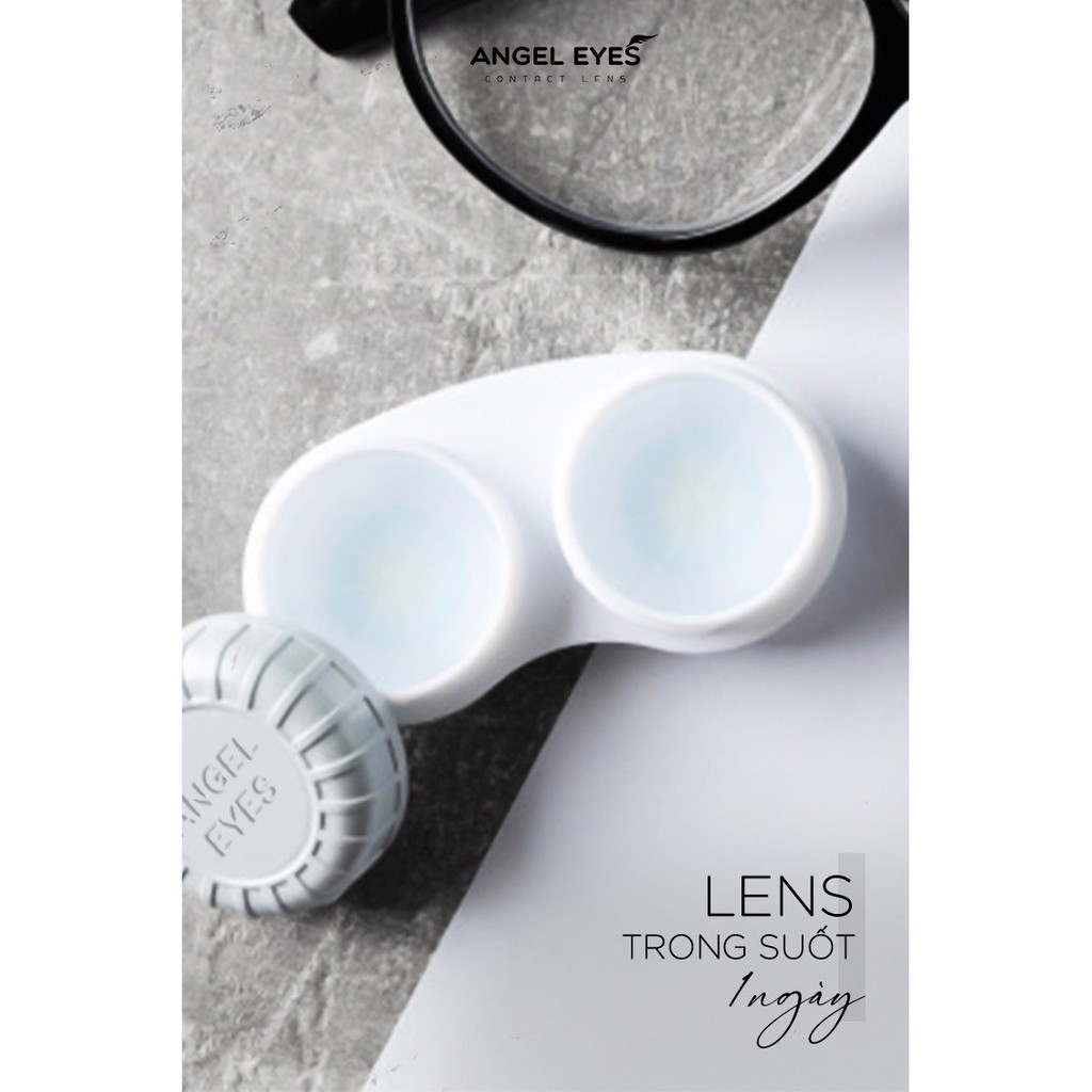 [NHẬP SRDEC130 GIẢM 20K] Kính áp tròng 1 ngày trong suốt Angel Eyes - Lens chất liệu Silicone Hydrogel - Cận 1 đến 6