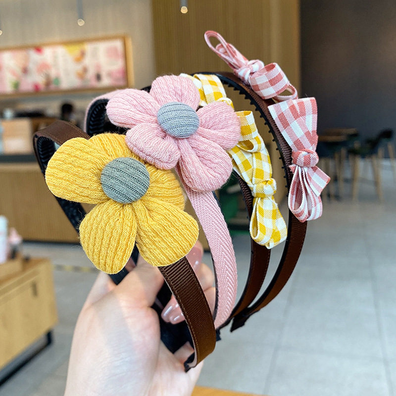 Băng đô cài tóc đính hoa dễ thương phong cách Hàn Quốc cho bé gái