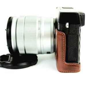 PU Leather Camera Bottom Case for X-E1 X-E2 XE1 XE2 Half Body Cover With Hand Strap