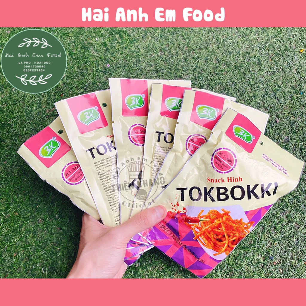 Gói snack hình tokbokki cay cay