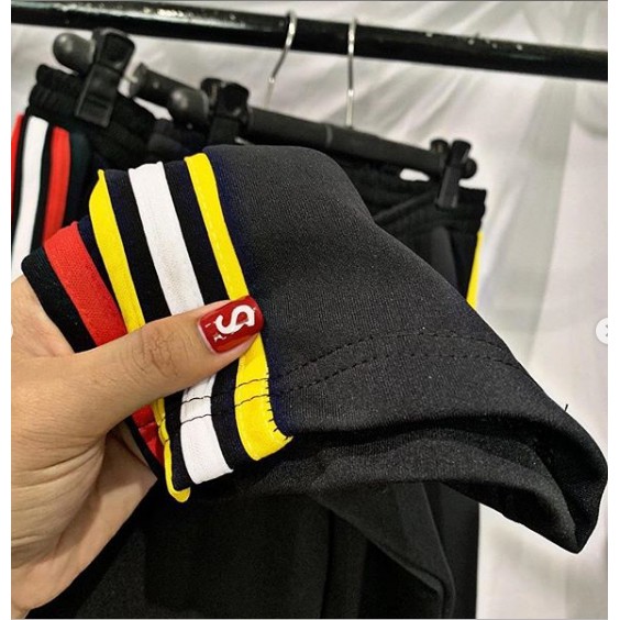 [Ảnh Thật] QUẦN UNISEX 3 LINES VÀNG X TRẮNG CHO CẢ NAM VÀ NỮ