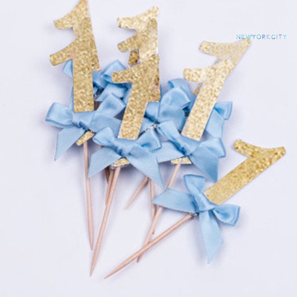 Set 10 Chữ Số 1 Gắn Trang Trí Bánh Kem Tiện Dụng