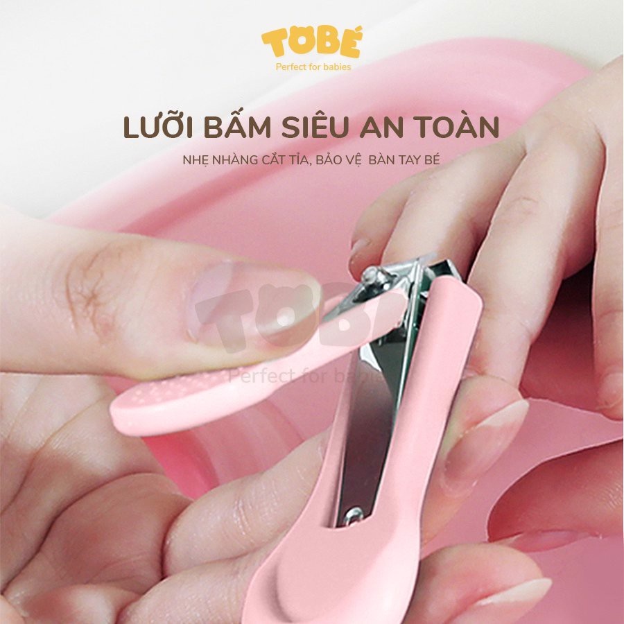 Bộ bấm móng tay 4 chi tiết chính hãng ToBé chất liệu nhựa cao cấp an toàn cho bé-BaByC