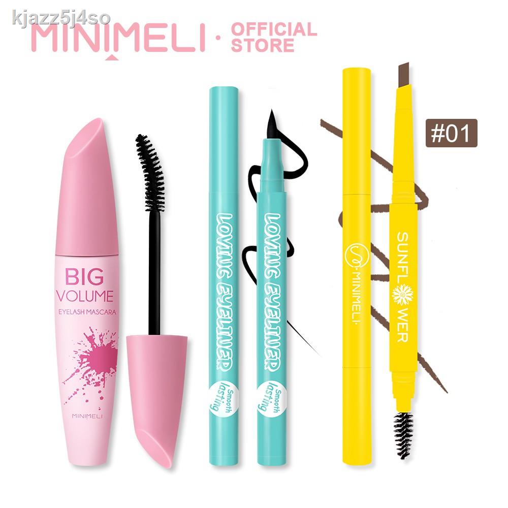 ﹉❧ﺴBộ mascara+bút kẻ mắt+bút kẻ lông mày MINIMELI 3pcs 60g