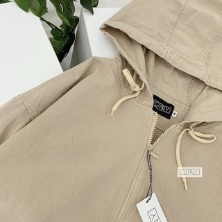 Áo Khoác Kaki Nón Basic Phiên Bản Màu Kem
