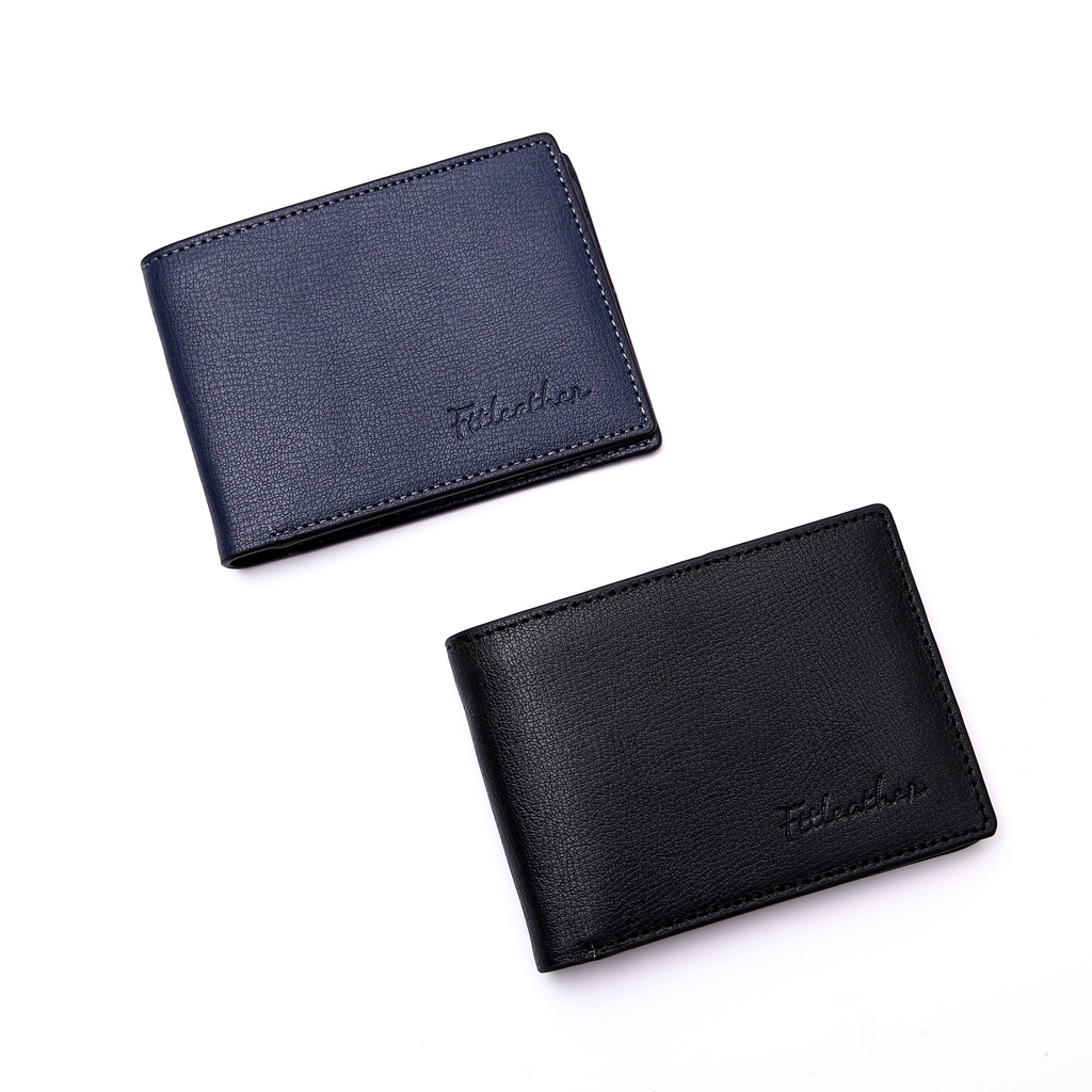 Ví nam mini đựng thẻ card Mercury dáng ngang da bò thật 100% vân nổi thương hiệu Fttleather