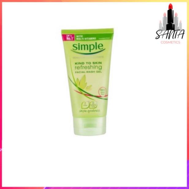 [Hoả Tốc] Sữa rửa mặt Simple Kind To Skin - SANTA