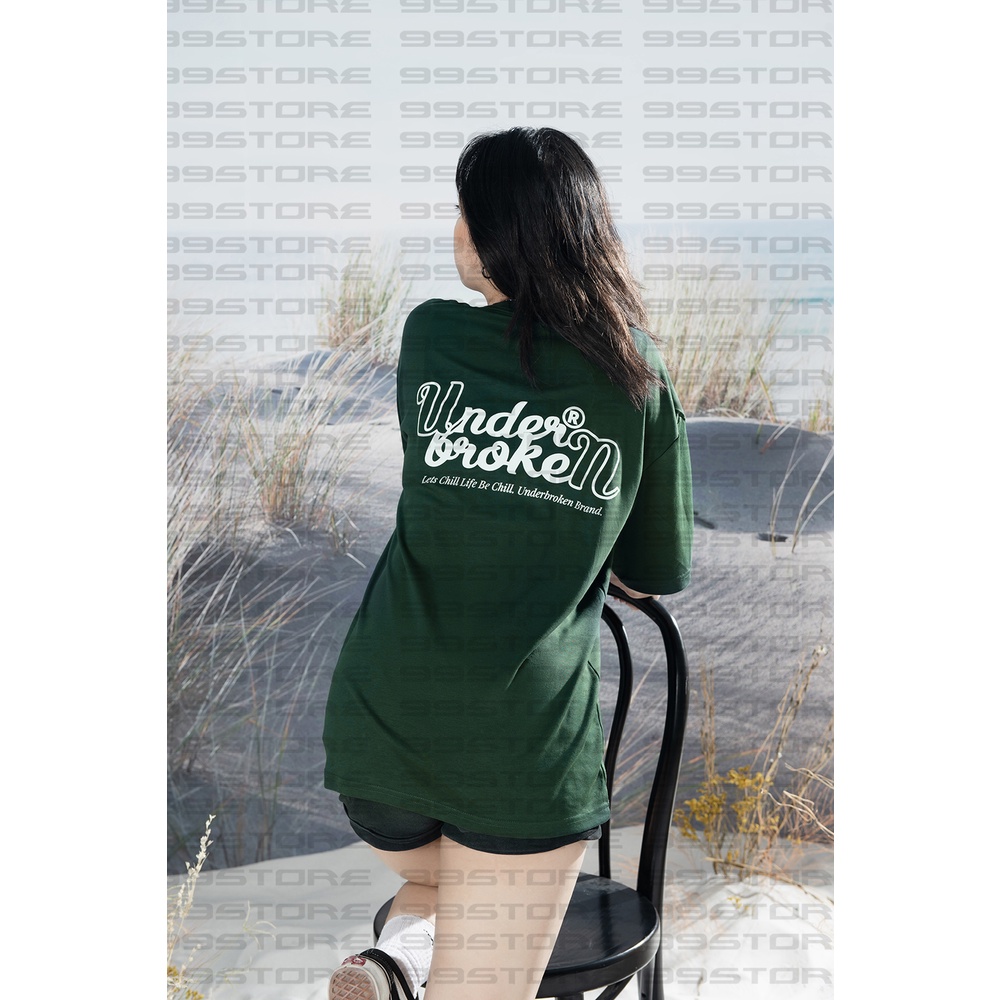 Áo Xanh Lá UNDERBROKEN Áo Thun Tay Lỡ Unisex 100% Cotton, Áo Phông Rộng Mẫu Mới 2022 99 store | BigBuy360 - bigbuy360.vn