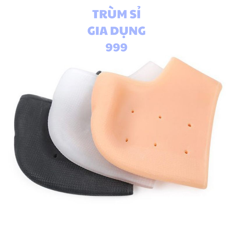 1 set 2 miếng bảo vệ gót chân silicon, Set 2 lót gót silicon bảo vệ chống đau chân