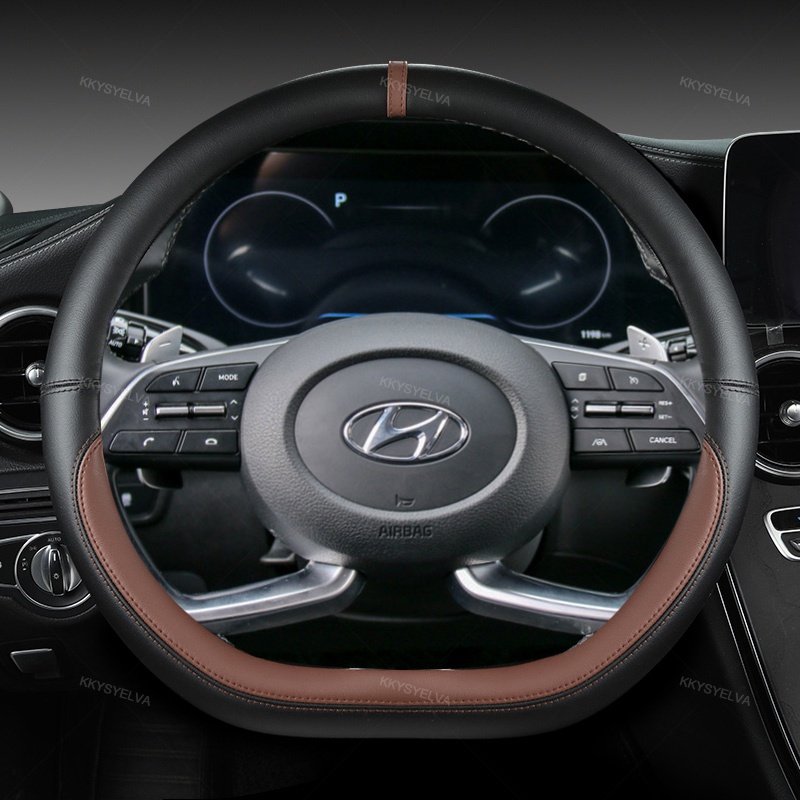 Vỏ Bọc Vô Lăng Xe Hơi Hình Chữ D Cho Hyundai Tucson 2021 NX4 Elantra 7th Sonata 10th 2020 2021 Santa Fe 2014-2020