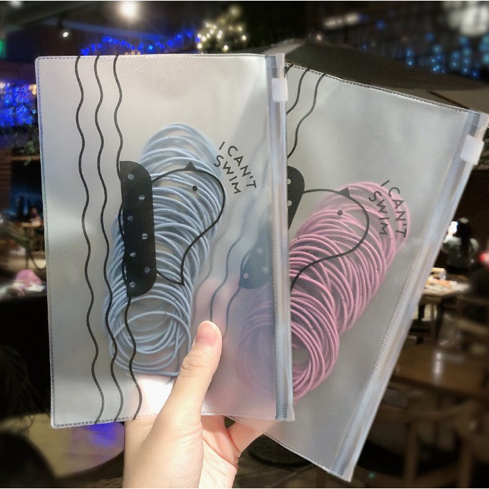 Set 100 dây buộc tóc co giãn 4.5cm cho nữ