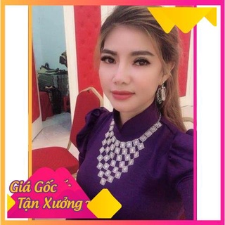 Áo dài lụa Tây Thi tay phồng