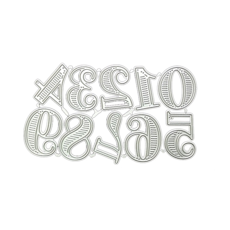 Khuôn Cắt Giấy Kim Loại Hình Chữ Số 0-9