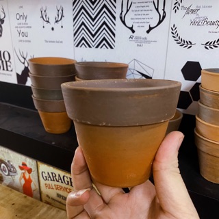 Châu đất nung 9*8. Châu sen đá. Châu trồng cây nhỏ.