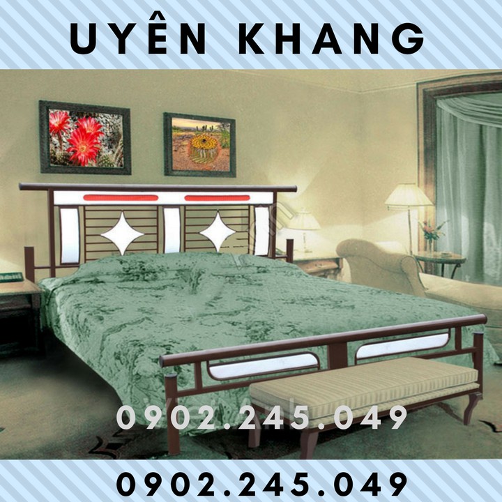 giường sắt cao cấp 1m8x2m