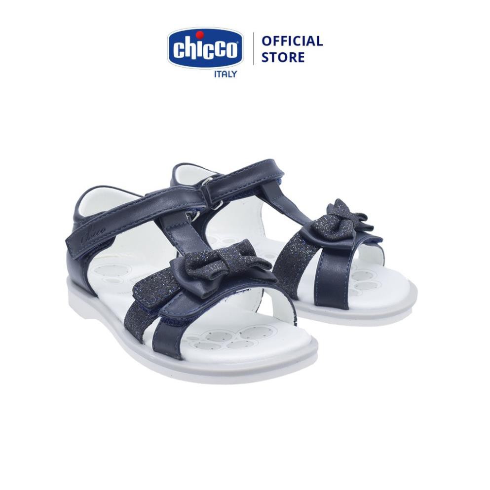 Sandal mát-xa chân bé đính nơ Chicco - Xanh Navy