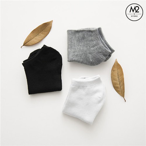 Vớ Tất Nam Nữ Nhật Cotton 100% Ba Màu Cơ Bản Cực MỏngHappylive