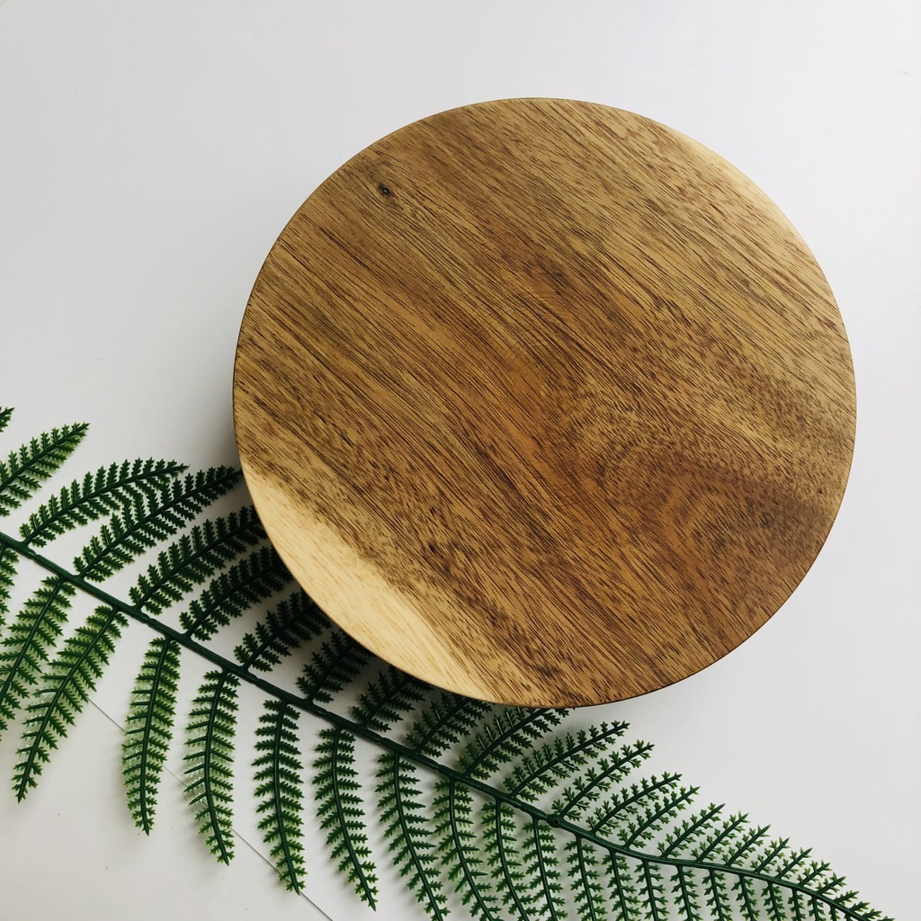 Đĩa Cao Gỗ Keo Đựng Bánh Gato, Bánh Ngọt, Hoa Quả, Cake Stand, Mâm Bồng