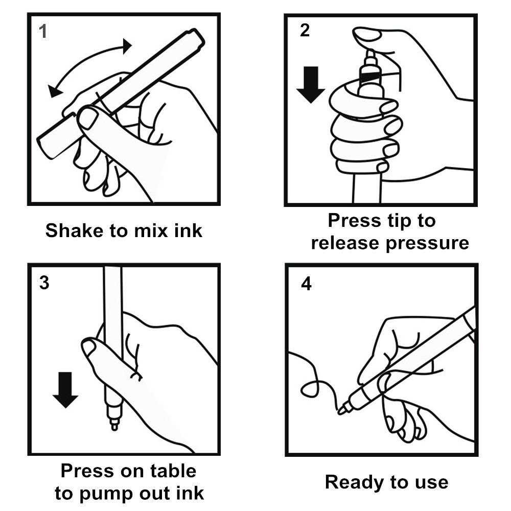 Bút nhũ nét viền chữ sẵn outline marker kim tuyến, bút out line B06 nhiều màu