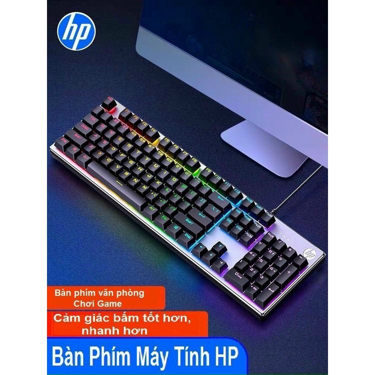 (CHÍNH HÃNG HP)Bàn Phím Cơ HP K500, Bàn Phím Máy Tính Gaming cao cấp HP Đa Chức Năng - LED 7 Màu, 5 Hiệu Ứng Tuyệt Đẹp