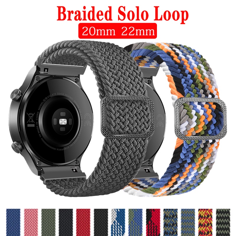 Dây đeo thay thế Lykry nylon cho đồng hồ Samsung Gear S3 S2 Sport Classic Huawei GT 2 Galaxy 20mm/ 22mm/ 42mm/ 46mm