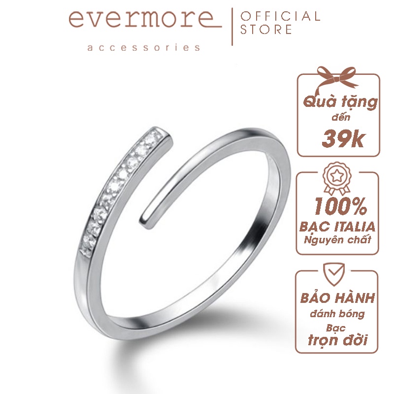 Nhẫn bạc EVERMORE, nhẫn bạc nhánh đá MiA sáng tạo, minimalism - N048
