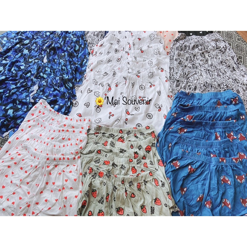 Quần đùi vải lanh thổ cẩm  - Quần Cotton ngủ fom 40-60kg | BigBuy360 - bigbuy360.vn