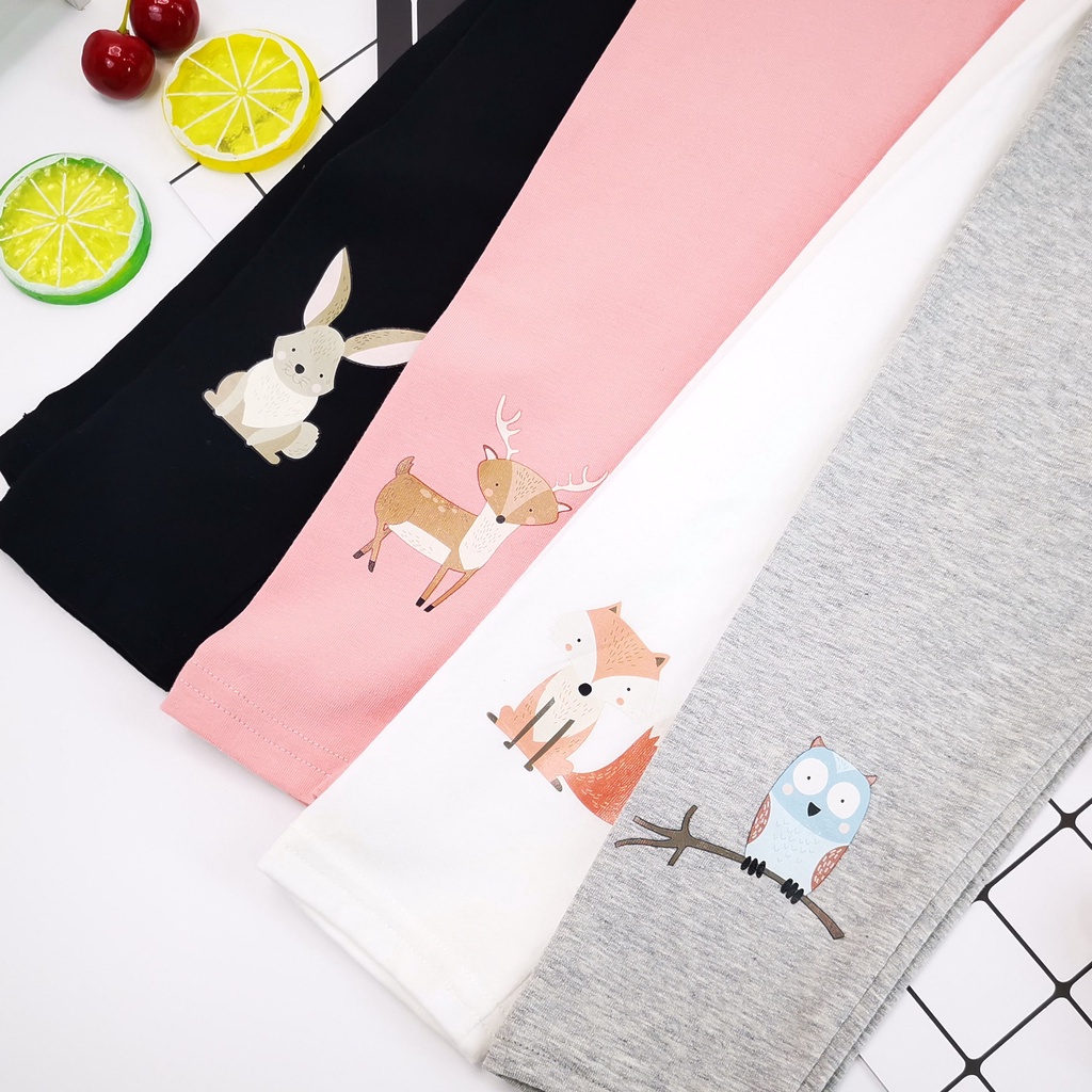 Quần Legging Cotton Màu Sắc Xinh Xắn Cho Bé Gái 100-160cm