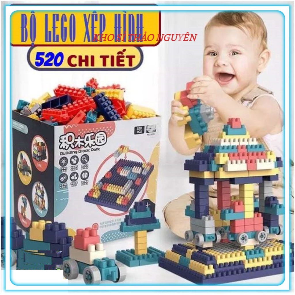 BỘ LEGO GHÉP HÌNH SÁNG TẠO 520 CHI TIẾT THÔNG MINH BUILDING BLOCK PARK 💖 GIÁ SỈ 2021.