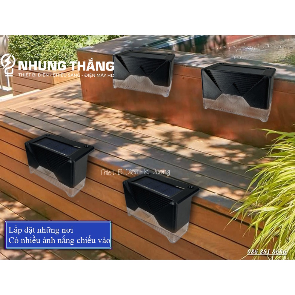 Đèn LED Pha Lê Gắn Tường Năng Lượng Mặt Trời TH798 - Chiếu Sáng Lối Đi - Chân Cầu Thang - Hàng Rào - Hành Lang