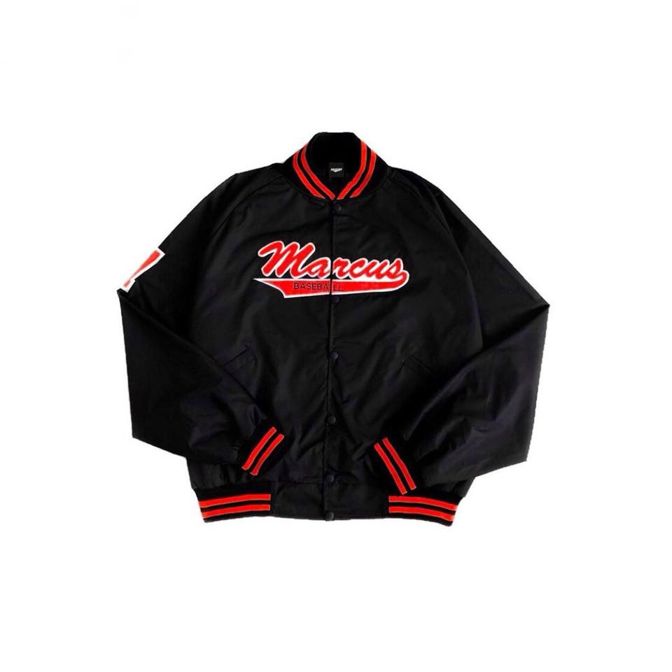 Áo Khoác Bomber unisex MARCUS- Màu Đỏ Đen