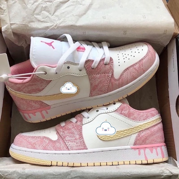 Giày Jordan Cổ Thấp, Giày JD1 Loang Hồng Full Box Bill Hàng Cao Cấp | BigBuy360 - bigbuy360.vn