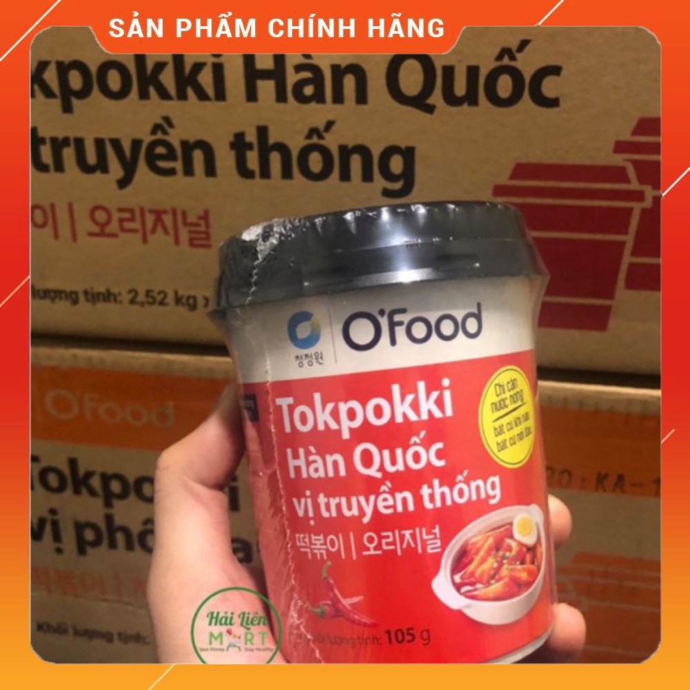 [Chính Hãng] Bánh gạo tokpokki vị truyền thống cay chuẩn hàn quốc 105G .