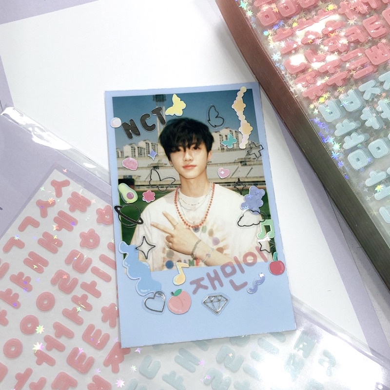 STICKER TIẾNG HÀN LẤP LÁNH  Sticker chữ cái Tiếng Hàn 2 phân loại màu pastel