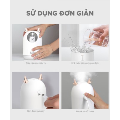 Máy phun sương tạo độ ẩm YOOBAO🔥FREESHIP🔥 Dung tích 300ml - Chống khô da - Hàng chính hãng - Bảo hành 12 tháng