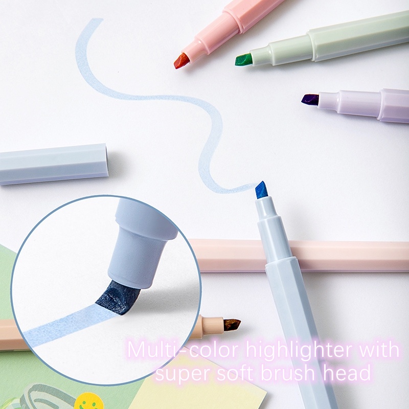 Bút Dạ Quang Màu Morandi Dùng Trang Trí Tiện Dụng